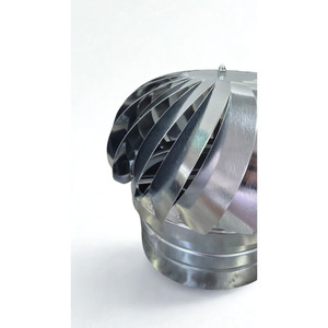 Ventilador de Techo Industrial de Acero Inoxidable, Tipo Campana Rotatoria Impulsada por el Viento, Independiente, Fabricado en Italia, para Extracción de Gases de Combustión - Product Image 3