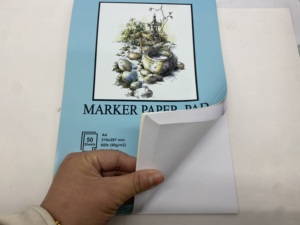 Album da Disegno <span class=keywords><strong>A4</strong></span>, 50 <span class=keywords><strong>Fogli</strong></span>, 90 GSM, Rilegatura a Colla, Carta Bianca 100% Cotone, Blocco per Marker, Diario con Copertina Rigida in Pelle, Chiusura Magnetica per Ufficio - Product Image 3