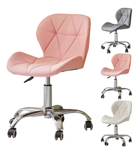 Black PU <b>Leather</b> Home Office Chair with Chrome Legs with Wheels and Lift Restaurant Swivel <b>Bar</b> <b>Stool</b> - Product Image 5