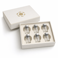 Boîte cadeau cosmétique rigide personnalisée imprimée, boîte d'emballage pour 6 flacons en verre avec insert en mousse EVA pré-découpée pour flacons de poudre lyophilisée