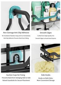 Salle de bain <span class=keywords><strong>douche</strong></span> Caddy support de rangement <span class=keywords><strong>pour</strong></span> salle de <span class=keywords><strong>douche</strong></span> étagère murale pas de perçage requis organisateur de <span class=keywords><strong>douche</strong></span> <span class=keywords><strong>porte</strong></span>-<span class=keywords><strong>savon</strong></span> - Product Image 5