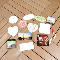 Étiquettes nominatives en plastique imprimables vierges pour sublimation par presse à chaud, design créatif de la marque MDFSUB, badges cadeaux DIY, supports d'étiquettes FRP