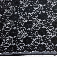 Tissu de dentelle florale extensible en nylon français classique pour vêtements LT21513