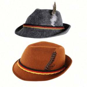 Sombrero de Disfraz Alemán para el Oktoberfest Bávaro con Plumas, Accesorio de Disfraz, Ecoparty - Product Image 2