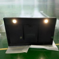 36 Pulgadas Campana Extractora de Cocina con Recubrimiento PVD Negro de 1000m/h, 3 Velocidades, Botón Táctil y Control Remoto, Luces LED