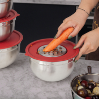 Lot de Bols à Salade Jetables en Acier Inoxydable Poli, Écologiques et Sûrs pour les Aliments, Vente en Gros Usine, Livraison Rapide, Emballage Carton pour Fêtes