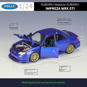 Welly 1:<span class=keywords><strong>24</strong></span> <span class=keywords><strong>Su</strong></span>-baru Impreza WRX STI N Issan Silvia Super Car Metal coleccionable simulación Die Cast coche aleación modelo regalo - Product Image 2