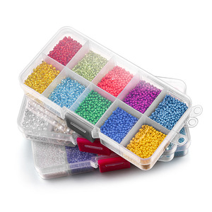 Imitation Pearl Seed <b>Bead</b> <b>Set</b> Glass Round <b>Beads</b> For Earring Making DIY Jewelry Accessories 10 Colors Organized Box - Product Image 4