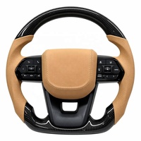 Volante Ergonómico en Forma de D de Fibra de Carbono para Toyota Land Cruiser LC300 LC200 Prado 150, Accesorios de Alto Rendimiento