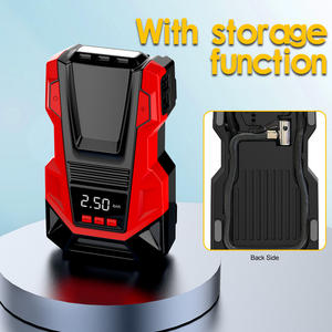 Gonfleur de pneu prise murale AC et pompe à pneu à double usage 12V DC avec compresseur d'air de carte de transformateur de tension pour voiture berline - Product Image 4