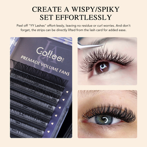 Gollee Extensión de pestañas naturales Cachemira BlackEye Lash Individual YY W 3D 4D 5D 6D Extensiones de pestañas postizas Productos planos - Product Image 3