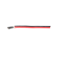 Kabel Silikon Karet Tembaga Berlapis Timah 18 AWG 2 Konduktor 1 Inti Merah & Hitam Paralel 200 Tahan Panas UL758