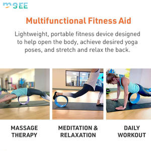 SeeMore Auswahl Deep Tissue <span class=keywords><strong>Massage</strong></span> Wirbelsäulen ausrichtung Zurück Popper Wheel Yoga Wheel Roller Body Sport Yoga Wheel - Product Image 5