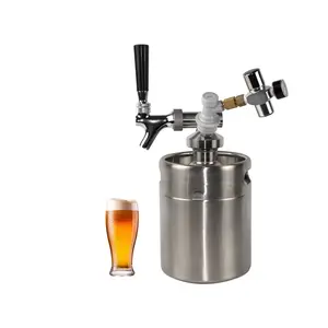 Portable Adjustable Beer Keg Homebrew Brewery 5 Liter Mini Keg Beer Dispenser