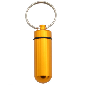 Boîte à pilules miniature en aluminium étanche, porte-clés, boîte de rangement portable pour médicaments d'extérieur, porte-clés, étui à pilules - Product Image 5