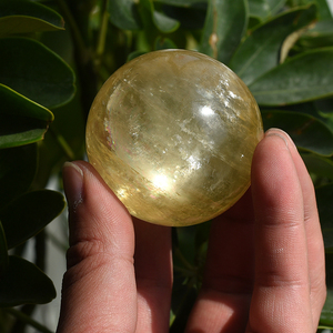 Sfera di <span class=keywords><strong>Calcite</strong></span> Arancione Naturale, Bellissima Sfera di Spar Islandese Lucidata, Cristallo Arcobaleno, Pietre Curative per Decorazione - Product Image 5