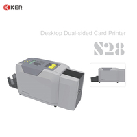Seaory S28 300dpi Printer kartu PVC dua sisi USB konektivitas Mini hitam putih Printer ID Desktop warna tersedia