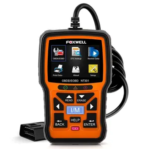 FOXWELL Pemindai OBD2 NT301, Alat Diagnosis Mobil Pemindai Otomotif, Pemindai Otomotif, Pembaca Kode Kesalahan Mesin, CAN EOBD ODB2 OBD 2