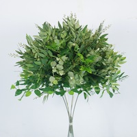 Boule de fleurs artificielles en soie de genévrier vert pour le commerce transfrontalier, décoration de mariage sur piste, arrangement de sol pour scène et allée