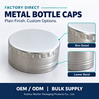 Capsules en aluminium de 38 mm pour l'emballage de boissons en gros, impression de logo personnalisée, commandes en gros OEM directement du fabricant de bouchons