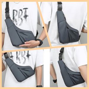 Bolso cruzado impermeable de gran capacidad al por mayor, bolso de pecho triangular antirrobo con logotipo personalizado, estilo moderno - Product Image 6