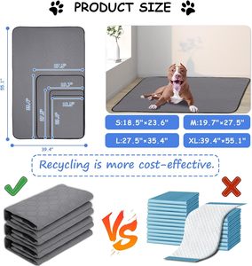 Imperméable Réutilisable Lavable Absorbant Chiot Chien Matelas À Langer Formation <span class=keywords><strong>Urine</strong></span> Couches Coussinets Pet Chien Pot Pipi Pad - Product Image 2