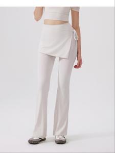 Pantalones de yoga acampanados 2 en 1 de cintura alta para mujer, con efecto levantacola y antitransparentes, ideales para pilates y gimnasio. - Product Image 4