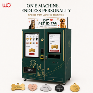 <span class=keywords><strong>Machine</strong></span> Commerciale Personnalisée pour Étiquettes d'Identification d'Animaux de Compagnie, Stockage de 420 Étiquettes, Conception Dessinée <span class=keywords><strong>à</strong></span> la Main, Commandes <span class=keywords><strong>à</strong></span> Distance, 10 Langues, SDK, Acier Inoxydable - Product Image 2