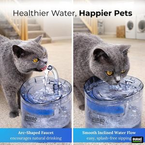 Automatic Plastic Solid Pet Water Fountain 2L for <b>Cats</b> Drinking Dispenser Indoor Circulating Water <b>Bowl</b> Battery Charging - Product Image 3