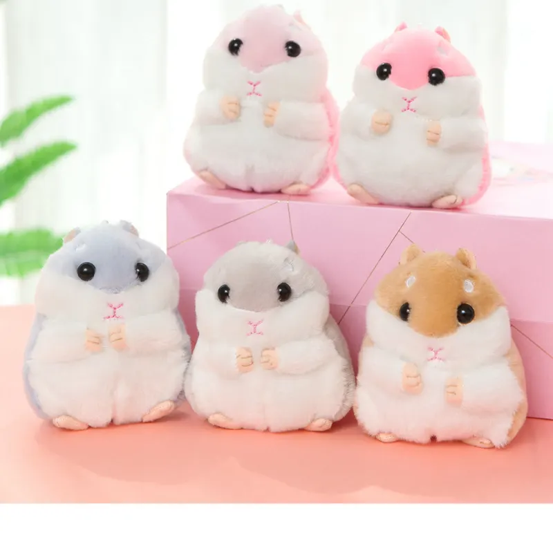 Porte-clés en peluche Hamster, Mini sac à dos pendentif, Kawaii, tendance, mignon, décoration, 11cm, 1 pièce