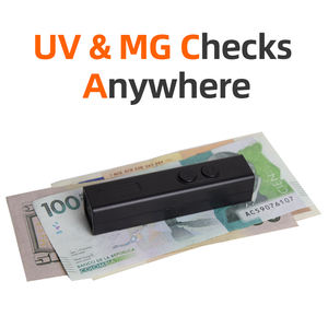 Detector de billetes portátil UV DC-A6 de 395nm, a pilas, para detectar dinero falsificado en tiendas, cajas registradoras y bancos. - Product Image 2