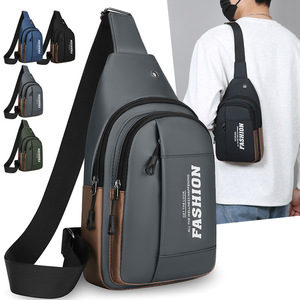 Men's Chest <b>Bag</b> Multi Layer Durable Outdoor Sport Crossbody <b>Bag</b> Gray Black Military Green Dark Blue - Product Image 1