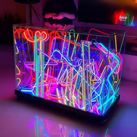 Mesa de DJ Portátil LiqVis con Luces LED RGB 3D de Alto Brillo y Ahorro de Energía, con Ruedas para Grandes Fiestas y Centros de Entretenimiento