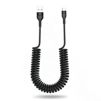 Câble de Date rétractable à ressort 5A USB-A à Type C 100W charge Super rapide double câble Usb C USB-A à ressort Micro câbles de charge