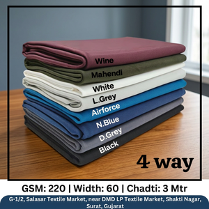 Tela de Polialgodón Elástica en 4 Direcciones de Alto Rendimiento, 220 GSM, 60 Pulgadas de Ancho, Tela Textil Flexible de Poliéster y Algodón para Profesionales - Product Image 2