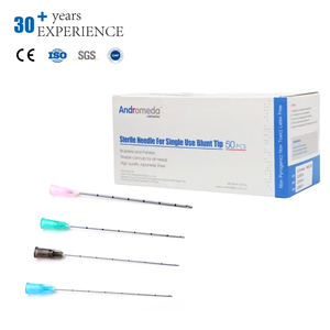 Kit de microcánulas de precisión con aguja de perforación 18g 21g 22G 23g <span class=keywords><strong>25g</strong></span> 27G <span class=keywords><strong>50mm</strong></span> 70mm aguja de punta roma Derma relleno <span class=keywords><strong>Micro</strong></span> cánula - Product Image 1