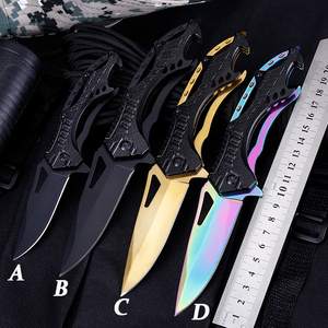 Meilleure vente - Couteau de poche pliable tactique de survie pour le camping en plein air, lame colorée personnalisée OEM, manche en aluminium - Product Image 3