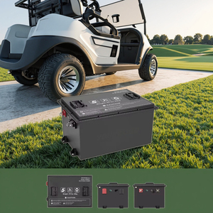 Batterie LiFePO4 58,4 V 105 Ah/150 Ah pour voiturette de golf avec écran LCD, BMS 200 A, 3000 cycles, chargeur 58,4 V 22 A pour véhicules électriques - Product Image 1