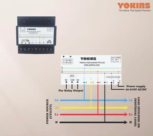 Protecteur de surtension/sous-tension AC 500V Yokins Y9-VR32, relais voltmètre numérique monophasé 96x96mm, courant 2A, fonctionnement automatique - Product Image 4