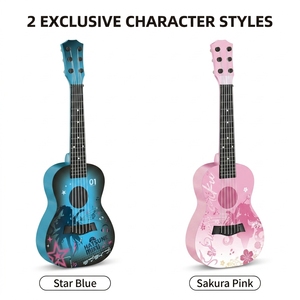 <span class=keywords><strong>Guitare</strong></span> <span class=keywords><strong>acoustique</strong></span> 6 cordes pour enfants, design visuel apaisant, finition ton foncé, silhouette élégante - Product Image 4