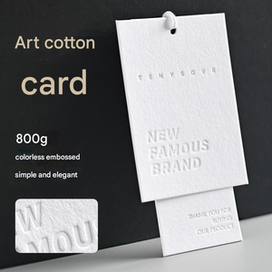 맞춤형 럭셔리 의류 걸이 태그 의류 가방 신발 브랜드 액세서리 도매에 대한 매트 UV 인쇄 종이 라벨 - Product Image 5