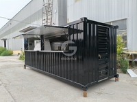 Bar mobile sur conteneur personnalisé, norme britannique YITUO, avec restaurant sur conteneur préfabriqué, design moderne, usage commercial