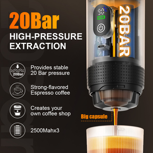 เครื่องชงกาแฟพกพาแบบใหม่ หน้าจอ LED ชาร์จด้วย USB-C พร้อมระบบทำความร้อนในตัว ใช้กับแคปซูลกาแฟ เหมาะสำหรับการเดินทาง แคมป์ปิ้ง ฟิตเนส ออฟฟิศ รับสกรีนโลโก้ - Product Image 4