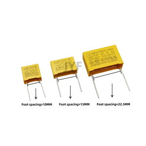 ตัวเก็บประจุแบบฟิล์มบาง 275V 250VAC 0.1UF 0.22/0.33/0.47/0.68UF 100NF 104/223/684 10/15/20/22MM ตัวเก็บประจุนิรภัย MKP X2 - Product Image 2