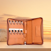 Portafolio de Cuero PU Personalizado, Tamaño A4, con Porta Llaves, Organizador, Bolsa de Negocios, Carpeta de Documentos