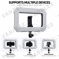Photo Booth 360 Derajat dengan Lampu LED Ring Light dan Platform Berputar untuk Smartphone & iPad, Rotasi yang Dapat Disesuaikan & Kontrol via Aplikasi