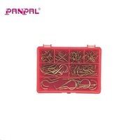 Kit pratique de 120 crochets à œil en métal finition dorée pour fixation murale, ustensiles et accrochage d'images, pièces de quincaillerie