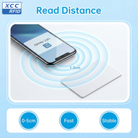 213 Tarjetas NFC Pasivas Tipo 2, PVC en Blanco, Memoria de 144 Bytes, UID de 7 Bytes, Contraseña de 32 Bits, Anti-Colisión, Compatibles con NFC