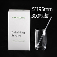 Pailles jetables écologiques transparentes en plastique PLA pour jus