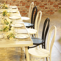 Chaises de Table de café classiques blanches antiques et régulières pour fête